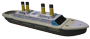 Kerzen-Dampfboot Titanic